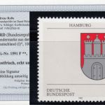 Bund 1992, Mich.-Nr.: 1591 F **    Farbe   Dunkengrünoliv  fehlend   geprüft  Befund