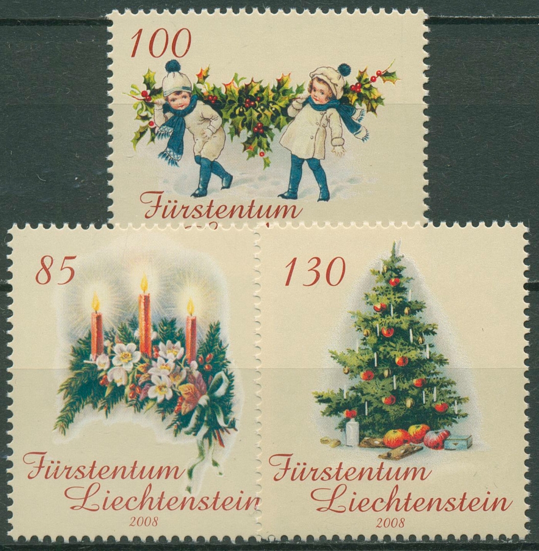 Liechtenstein 2008 Weihnachten Alte Weihnachtskarten 1502 04 Postfrisch Briefmarken Dr Rohde Kornatz Kassel