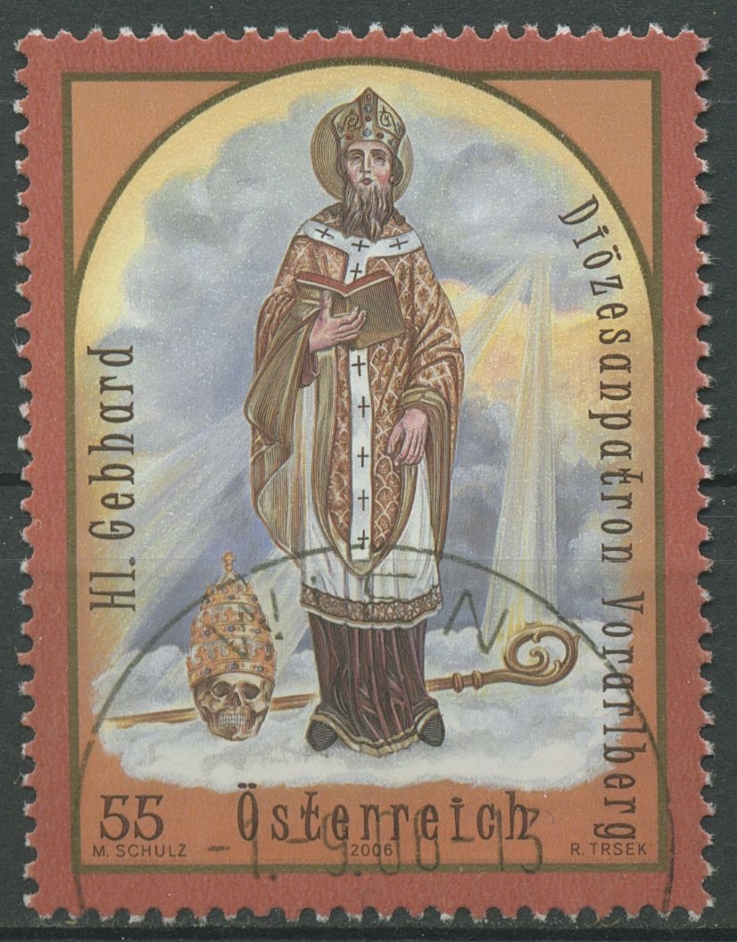 Österreich 2006 Schutzpatrone Hl.Gebhard 2613 gestempelt - Briefmarken ...