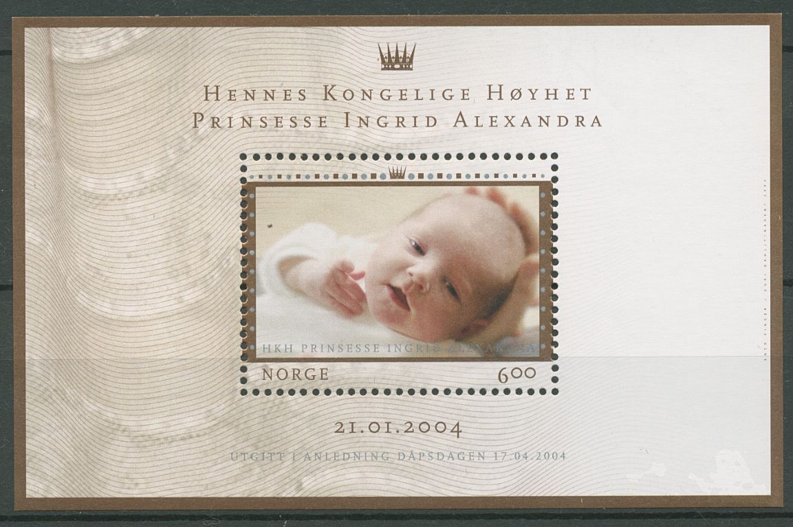 Norwegen 2004 Geburt v. Prinzessin Ingrid Alexandra Block 27 postfrisch