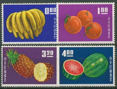Taiwan 1964 Früchte Banane Ananas Melone 536/39 postfrisch