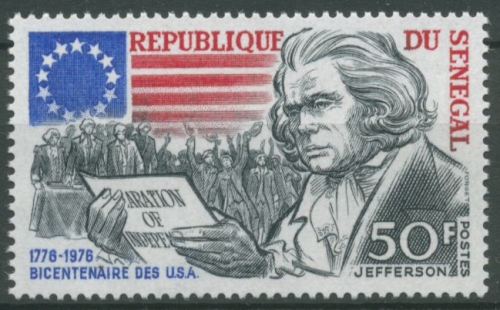 Senegal 1976 200 Jahre Unabhängigkeit der USA Thomas Jefferson 593 postfrisch