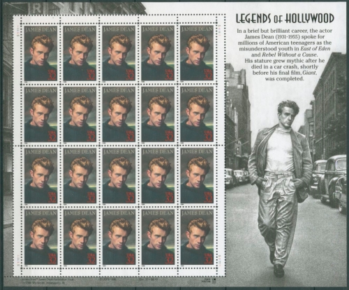 USA 1996 Hollywood-Legenden James Dean 2745 Bogen postfrisch (SG27819)