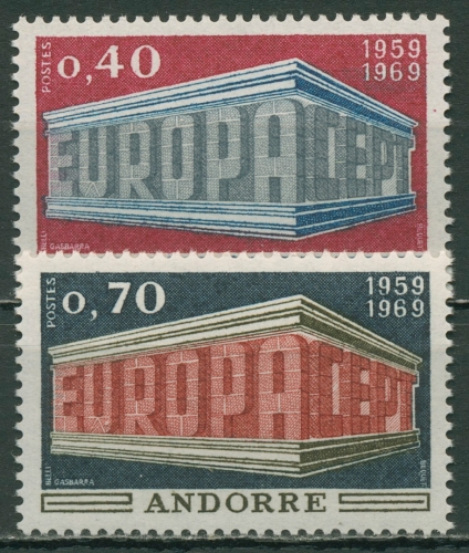 Andorra (frz.) 1969 Europa CEPT Tempel 214/15 postfrisch