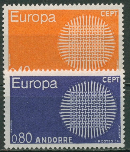 Andorra (frz.) 1970 Europa CEPT Geflecht 222/23 postfrisch