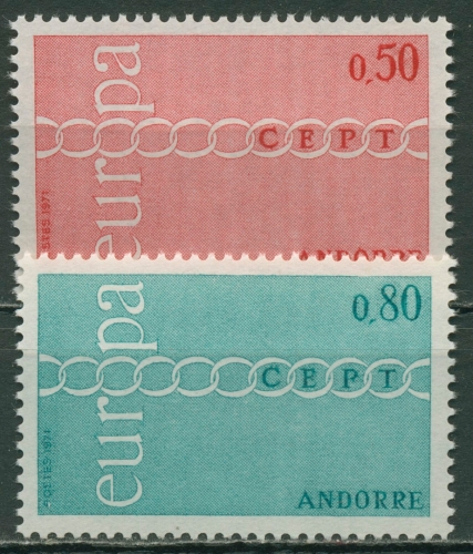 Andorra (frz.) 1971 Europa CEPT Ketten 232/33 postfrisch