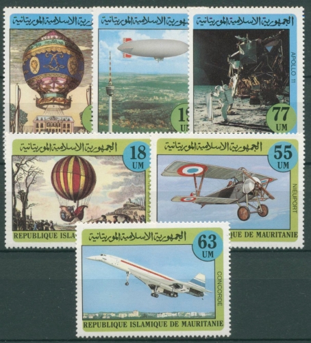 Mauretanien 1982 200 Jahre Montgolfiere Zeppelin Flugzeuge 777/82 postfrisch