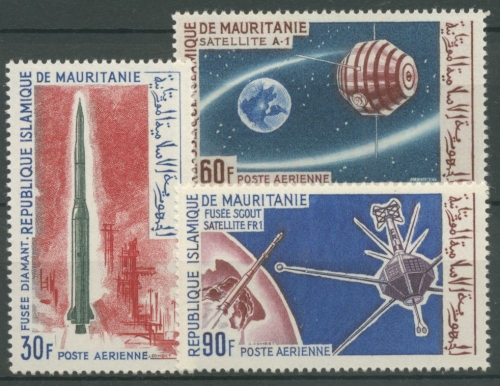 Mauretanien 1966 Start französischer Weltraumsatelliten 266/68 postfrisch