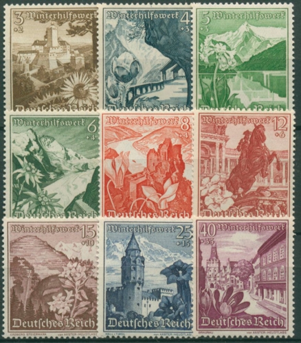 Deutsches Reich 1938 Winterhilfswerk WHW Ostmarklandschaften 675/83 postfrisch