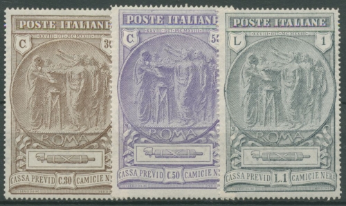 Italien 1923 Fürsorgekasse der Nationalmiliz 183/85 mit Falz