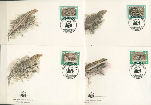 Kap Verde 1986 WWF Reptilien Echsen 500/03 FDC (X30643)
