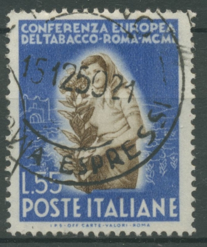 Italien 1950 Europäische Tabakkonferenz Rom 804 gestempelt