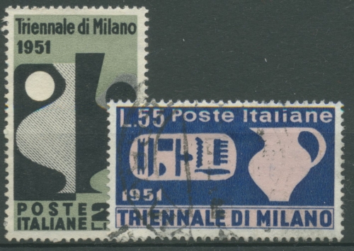 Italien 1952 9. Triennale von Mailand 839/40 gestempelt