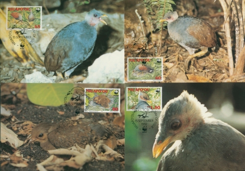Niuafo'ou 1992 WWF Pritchard-Dschungelhuhn 233/36 Maximumkarten (X30652)