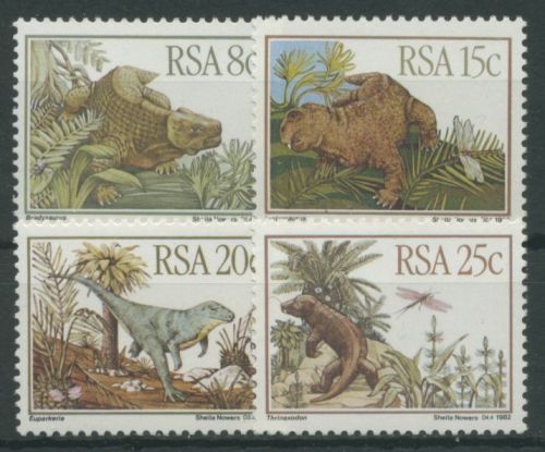Südafrika 1982 Prähistorische Tiere Dinosaurier 622/25 postfrisch