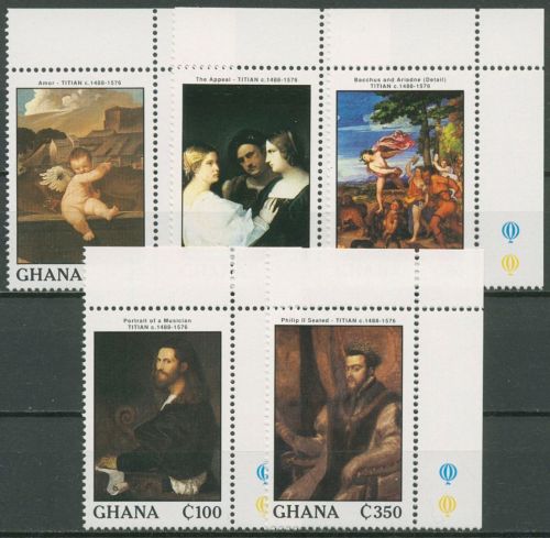 Ghana 1989 Gemälde on Tizian 1225/29 postfrisch