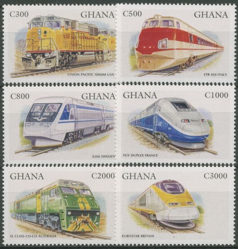Ghana 1998 Eisenbahn Lokomotiven 2701/06 postfrisch