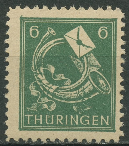 SBZ Thüringen 1945 Freimarke Vollgummierung 95 AX dw postfrisch