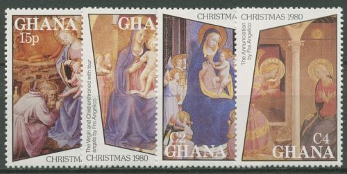 Ghana 1980 Weihnachten Gemälde von Fra Angelico 856/59 postfrisch