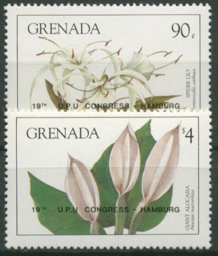 Grenada 1984 UPU Weltpostkongress Hamburg: Blumen 1304/05 postfrisch
