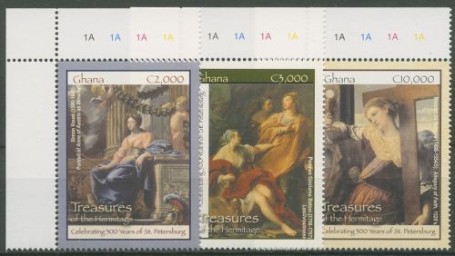 Ghana 2004 Gemälde des Eremitage-Museums 3623/25 postfrisch
