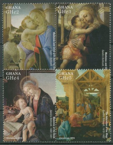 Ghana 2015 Gemälde von Sandro Botticelli 4584/87 postfrisch