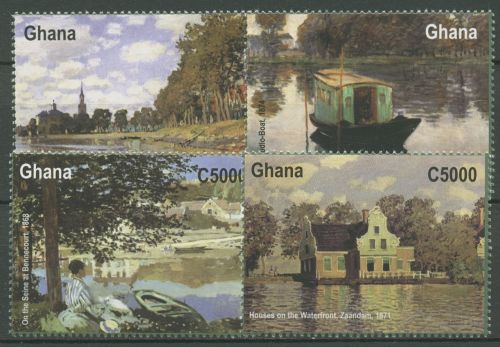 Ghana 2001 Gemälde von Claude Monet 3304/07 postfrisch
