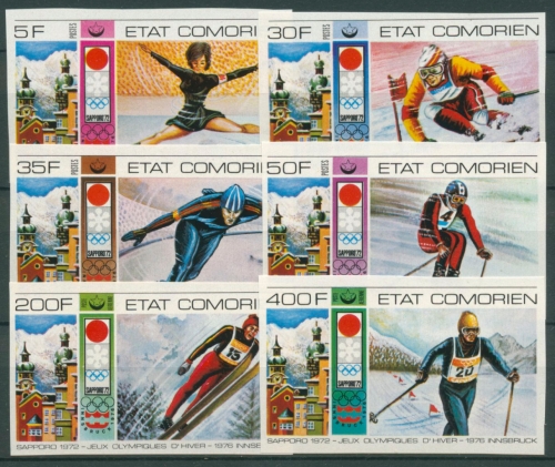Komoren 1976 Olymp. Winterspiele Innsbruck Skispringen 266/71 B postfrisch