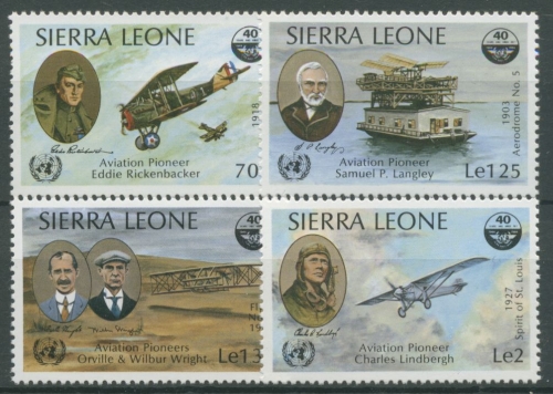 Sierra Leone 1985 40 J. Int. Organisation für Zivilluftfahrt 808/11 postfrisch
