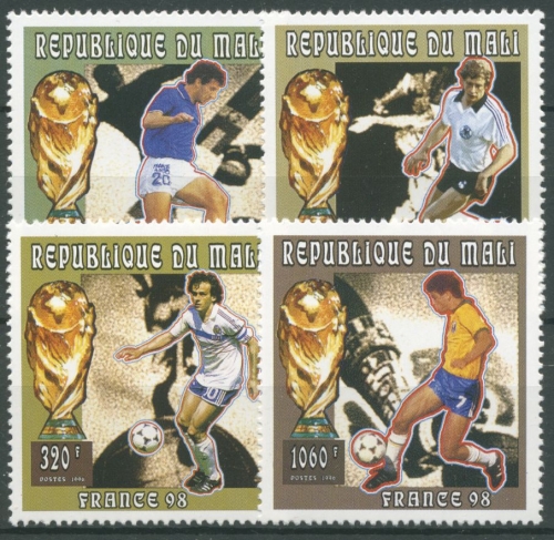 Mali 1996 Fußball-WM '98 in Frankreich 1688/91 A postfrisch