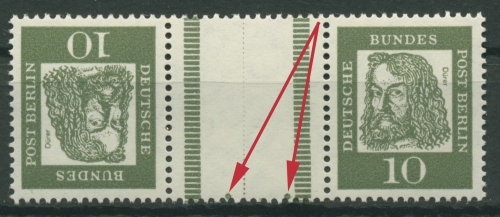 Berlin Zusammendruck 1962 Dürer KZ 1.2 mit Punkten postfrisch