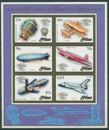 Niue 1983 200 J. Luftfahrt Flugzeug Space Shuttle Block 66 postfrisch (C27880)