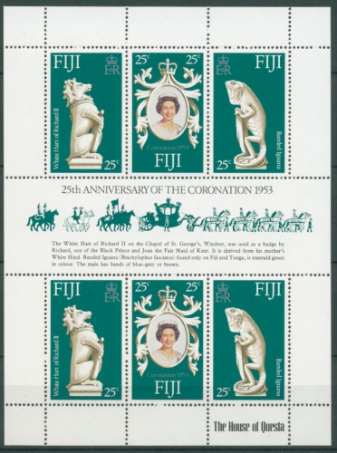 Fidschi 1978 25. Krönungsjubiläum Elisabeth II. 372/74 K postfrisch (C27887)