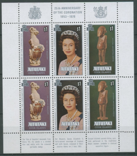 Aitutaki 1978 Krönungsjubiläum Königin Elisabeth 295/97 K postfrisch (C27872)