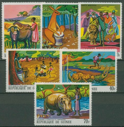 Guinea 1968 Afrikanische Sagen und Märchen 487/92 A postfrisch