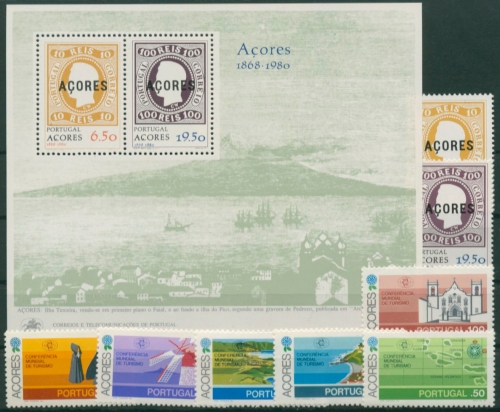 Portugal - Azoren kompletter Jahrgang 1980 postfrisch (G30824)