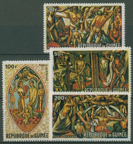 Guinea 1967 Wandgemälde im UNO-Gebäude New York 457/60 A postfrisch