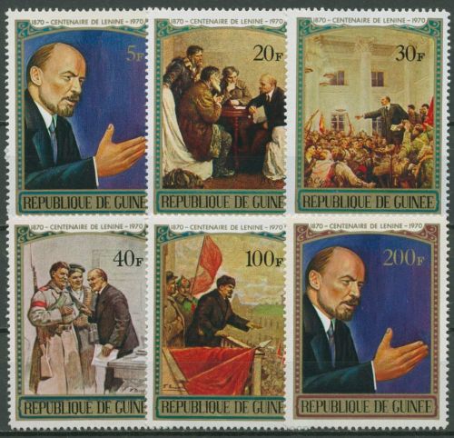 Guinea 1970 100. Geburtstag von Wladimir I. Lenin 565/70 postfrisch