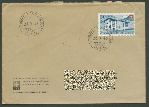 Schweiz 1946 Pro Patria 474 auf Brief nach Deutschland (X9783)