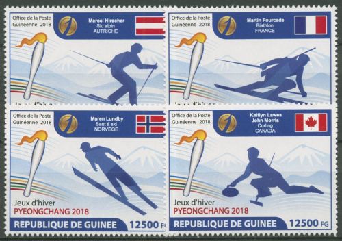 Guinea 2018 Olympische Winterspiele in Pyeongchang Gewinner 13050/53 postfrisch