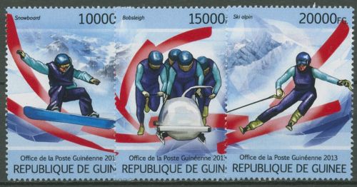 Guinea 2013 Vorolympisches Jahr Wintersport 9781/83 postfrisch