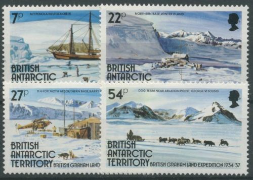 Britische Antarktis 1985 Expedition Graham-Land Hundeschlitten 124/27 postfrisch