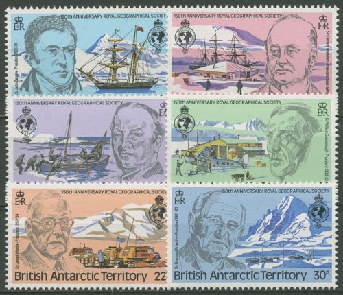 Britische Antarktis 1980 Geographische Vereinigung Schiffe 78/83 postfrisch