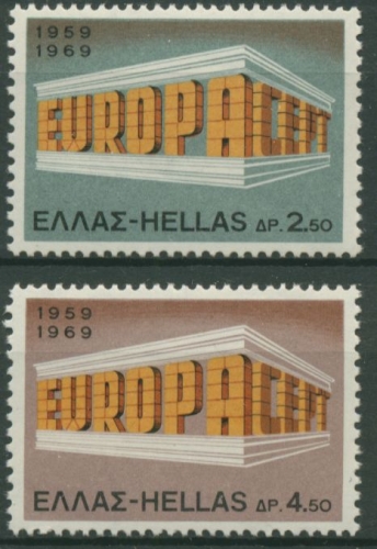 Griechenland 1969 Europa CEPT Tempel 1004/05 postfrisch
