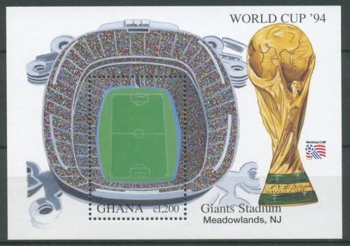 Ghana 1994 Fußball-WM in den USA Stadion Pokal Block 259 postfrisch (C28024)