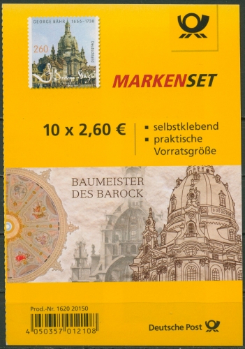 Bund Markenheftchen 2016 Georg Bähr MH 104 (3224) postfrisch (C17425)