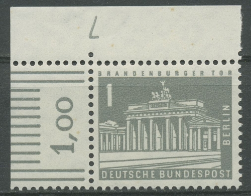 Berlin 1956 Stadtbilder mit Druckerzeichen 140 yw Ecke DZ 7 postfrisch