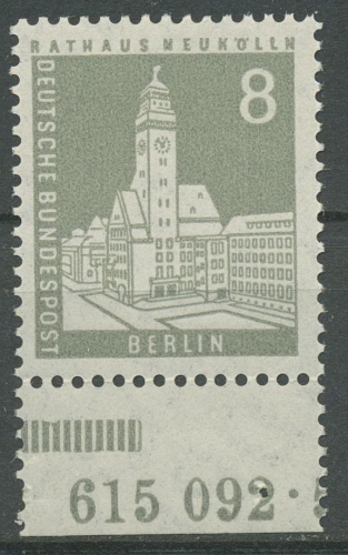 Berlin 1956 Stadtbilder mit Hausauftragsnummer 143 wv Teil-HAN postfrisch