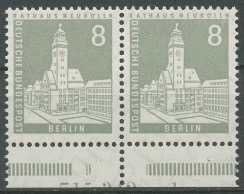 Berlin 1956 Stadtbilder mit Hausauftragsnummer 143 wv HAN postfrisch
