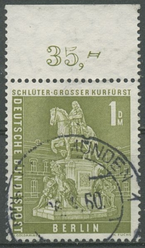 Berlin 1956 Berliner Stadtbilder mit Oberrand 153 OR gestempelt